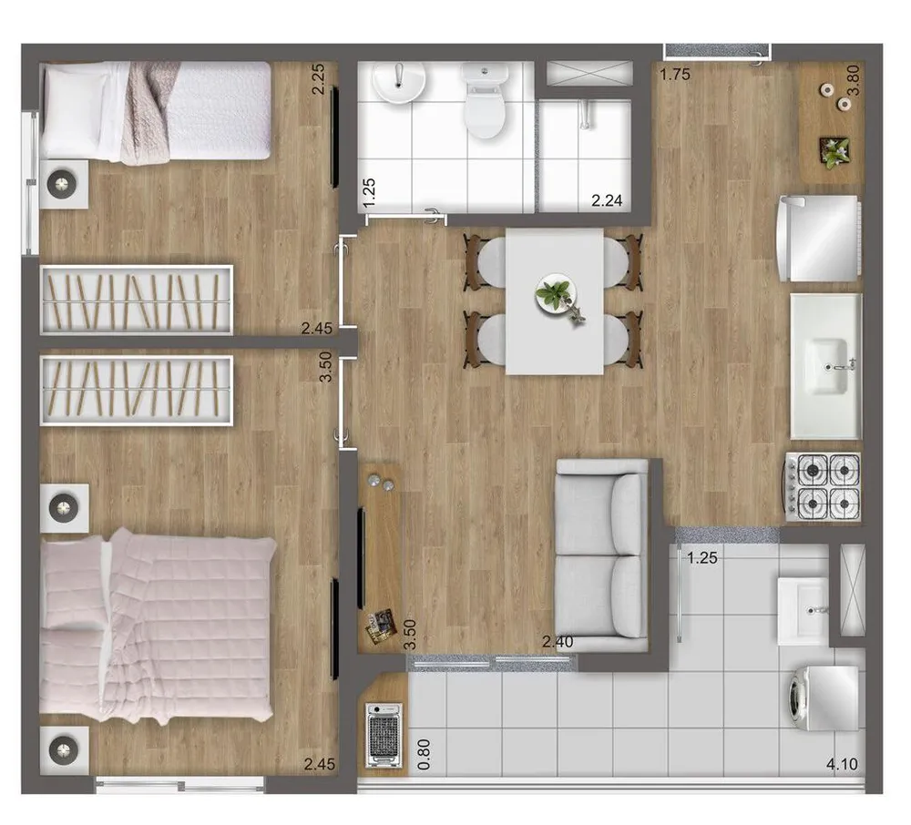 Apartamento, 2 quartos, 41 m² - Foto 6