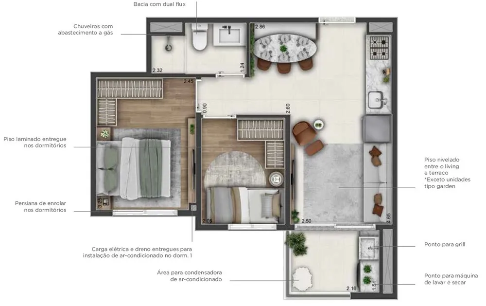 Apartamento, 2 quartos, 40 m² - Foto 10