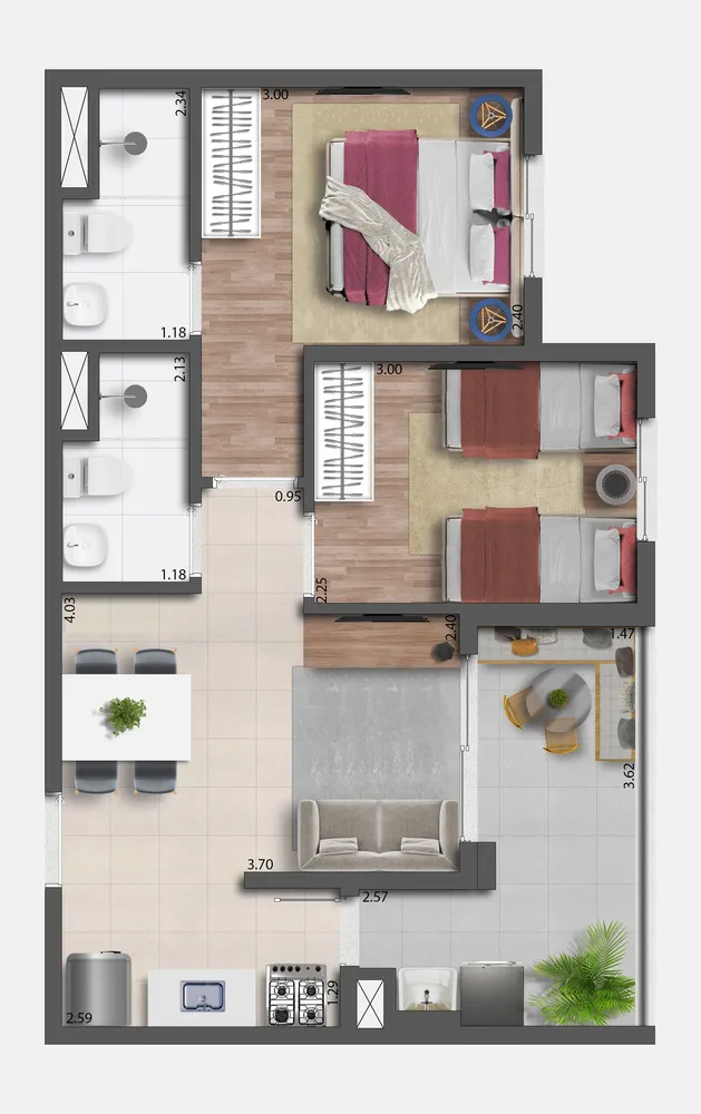 Apartamento, 2 quartos, 47 m² - Foto 10