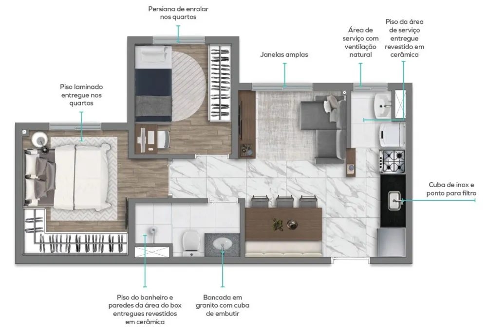 Apartamento, 3 quartos, 96 m² - Foto 1