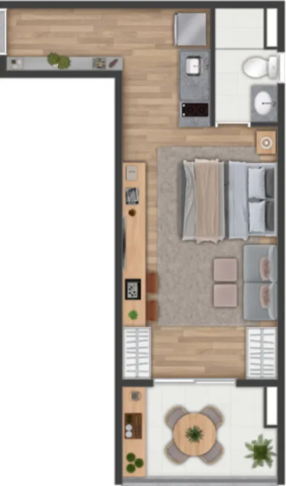 Apartamento, 1 quarto, 24 m² - Foto 6