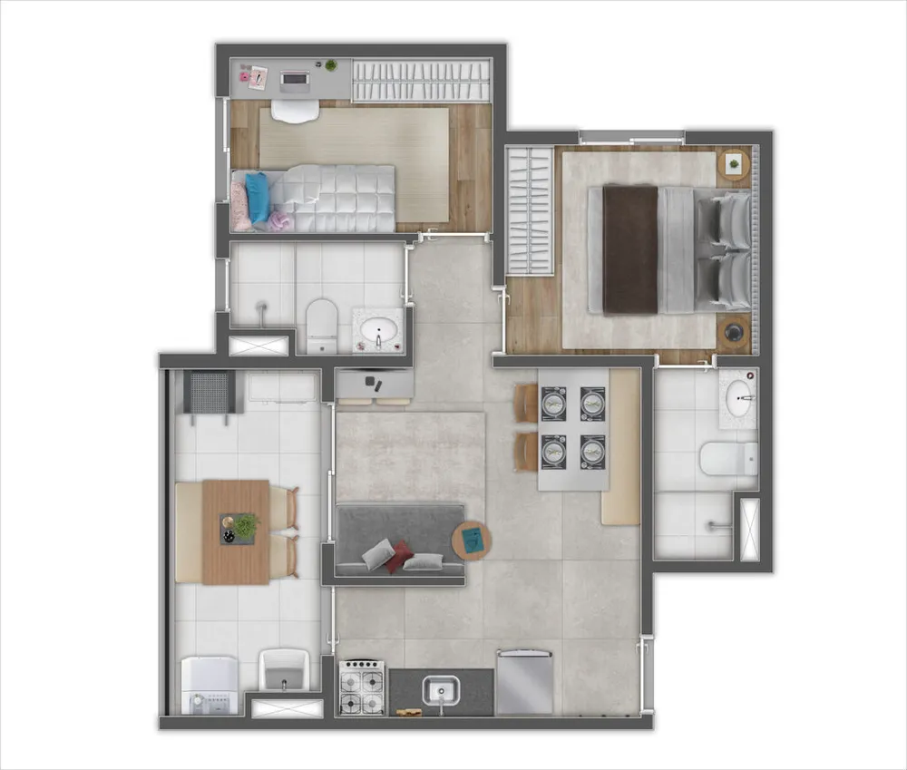 Apartamento, 2 quartos, 46 m² - Foto 12