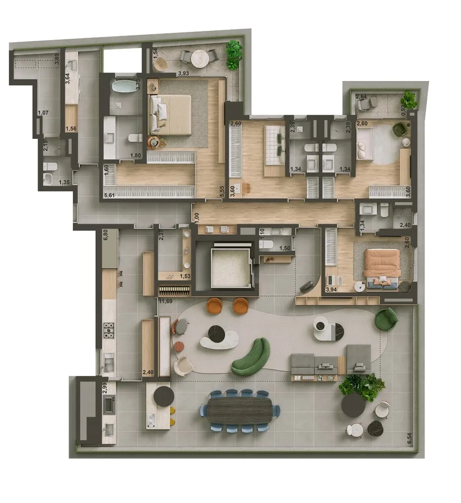 Apartamento, 4 quartos, 219 m² - Foto 12