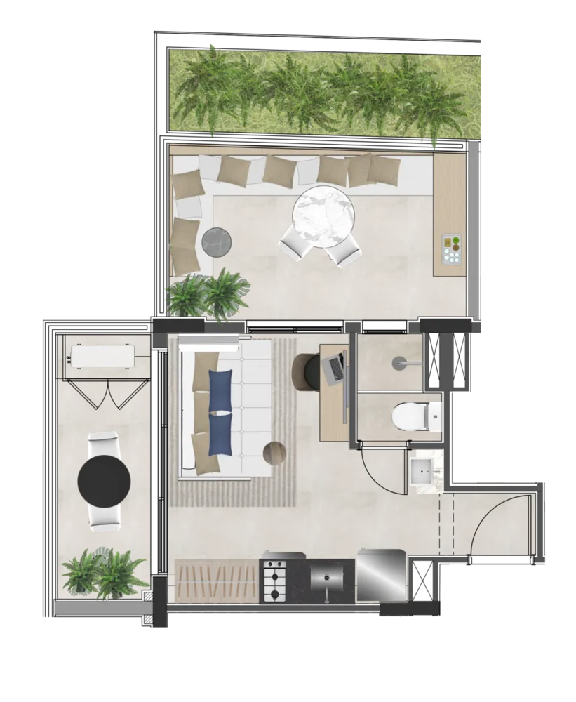 Apartamento, 1 quarto, 30 m² - Foto 1