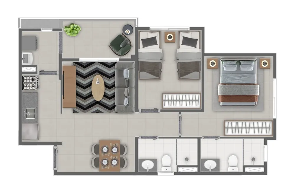 Apartamento, 2 quartos, 51 m² - Foto 11
