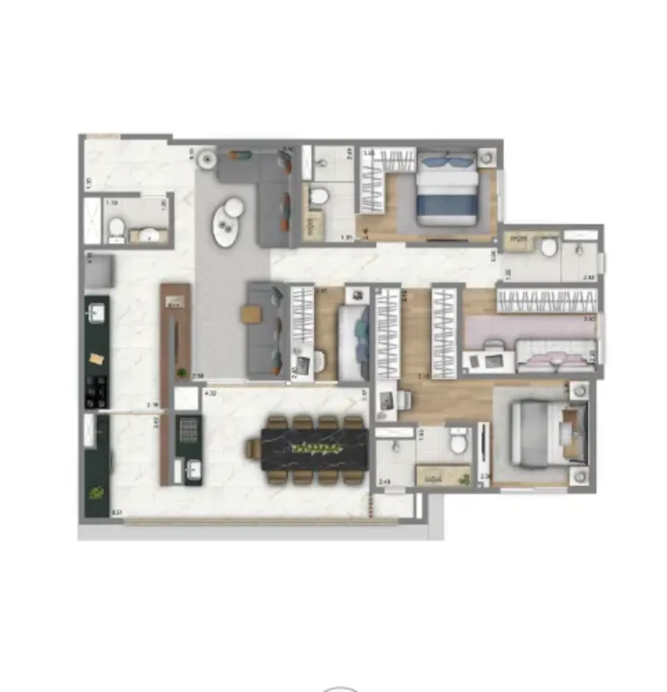 Apartamento, 3 quartos, 122 m² - Foto 8