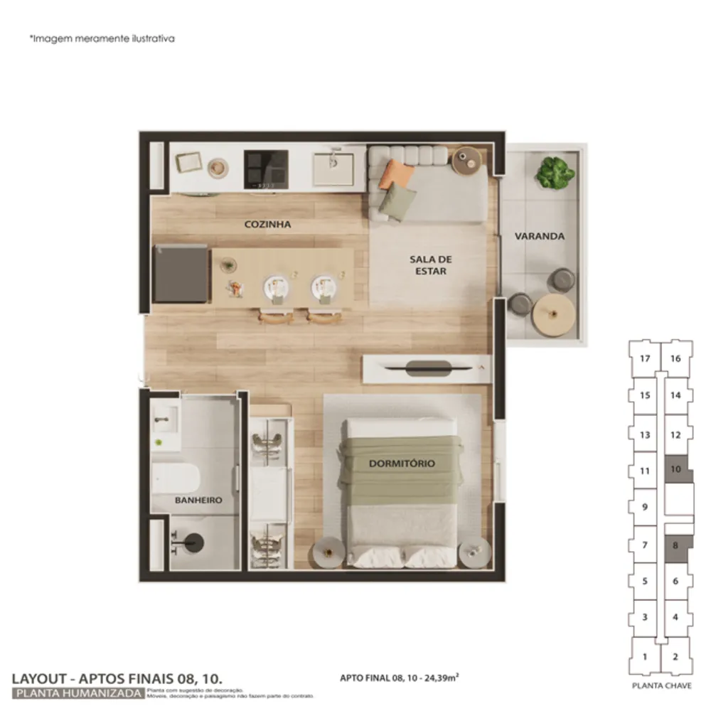 Apartamento, 2 quartos, 34 m² - Foto 11