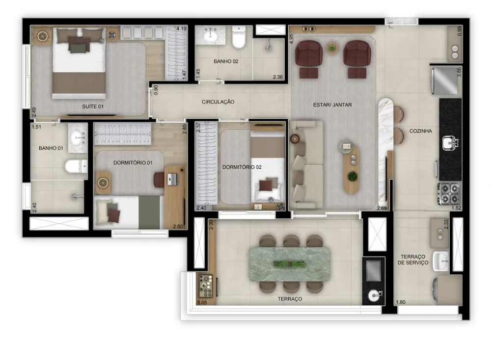 Apartamento, 2 quartos, 75 m² - Foto 10