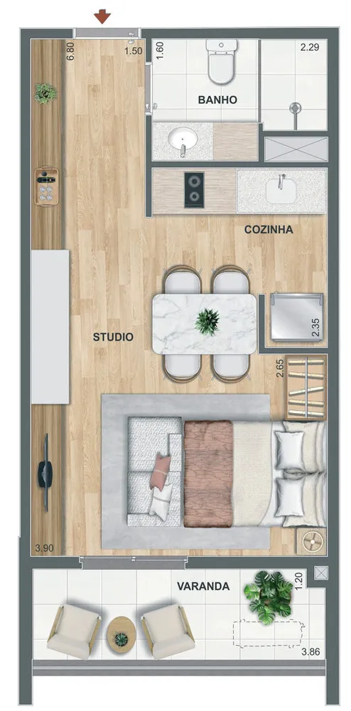Apartamento, 1 quarto, 34 m² - Foto 25