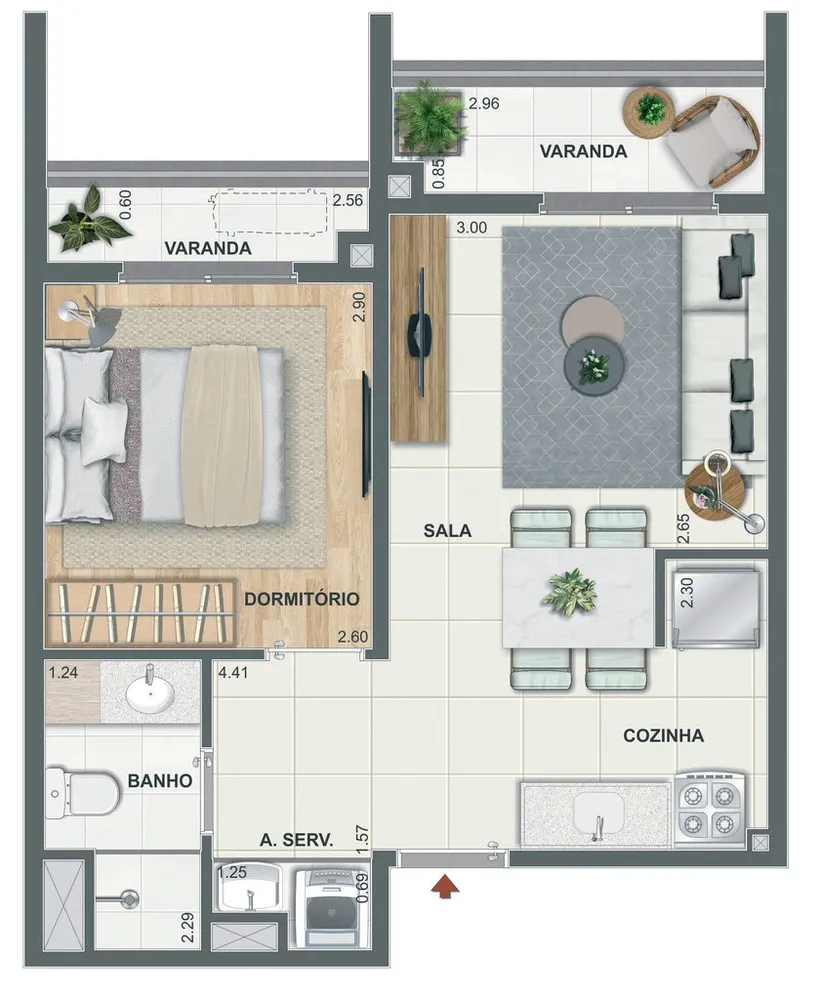 Apartamento, 1 quarto, 34 m² - Foto 26
