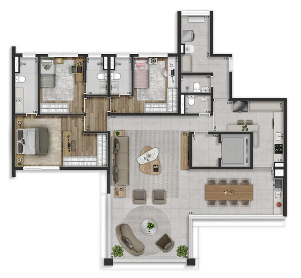 Apartamento, 4 quartos, 345 m² - Foto 12