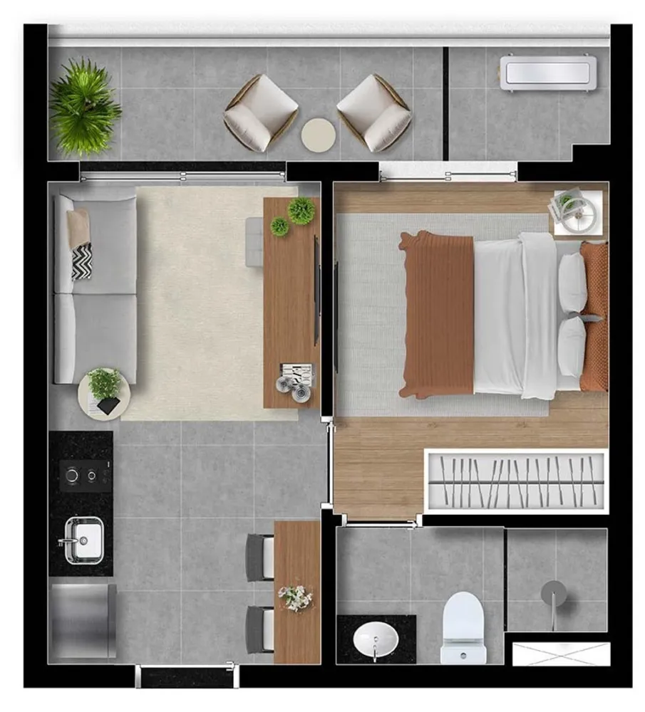 Apartamento, 1 quarto, 35 m² - Foto 11