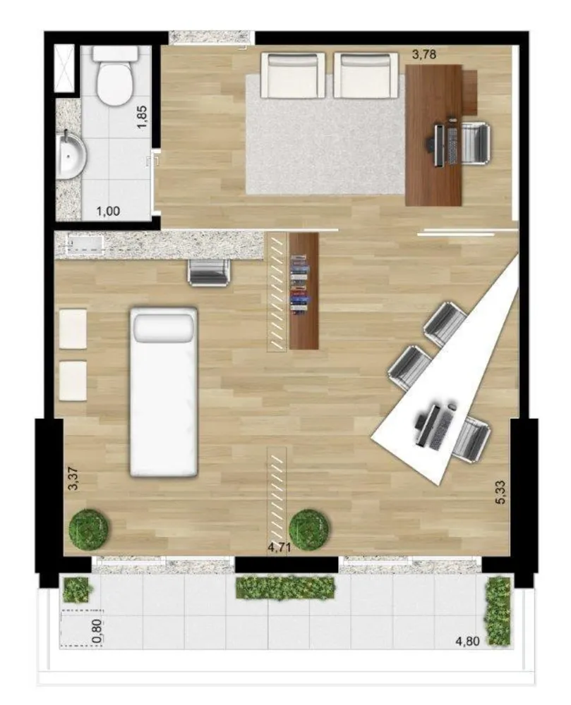 Sala-Conjunto, 39 m² - Foto 6