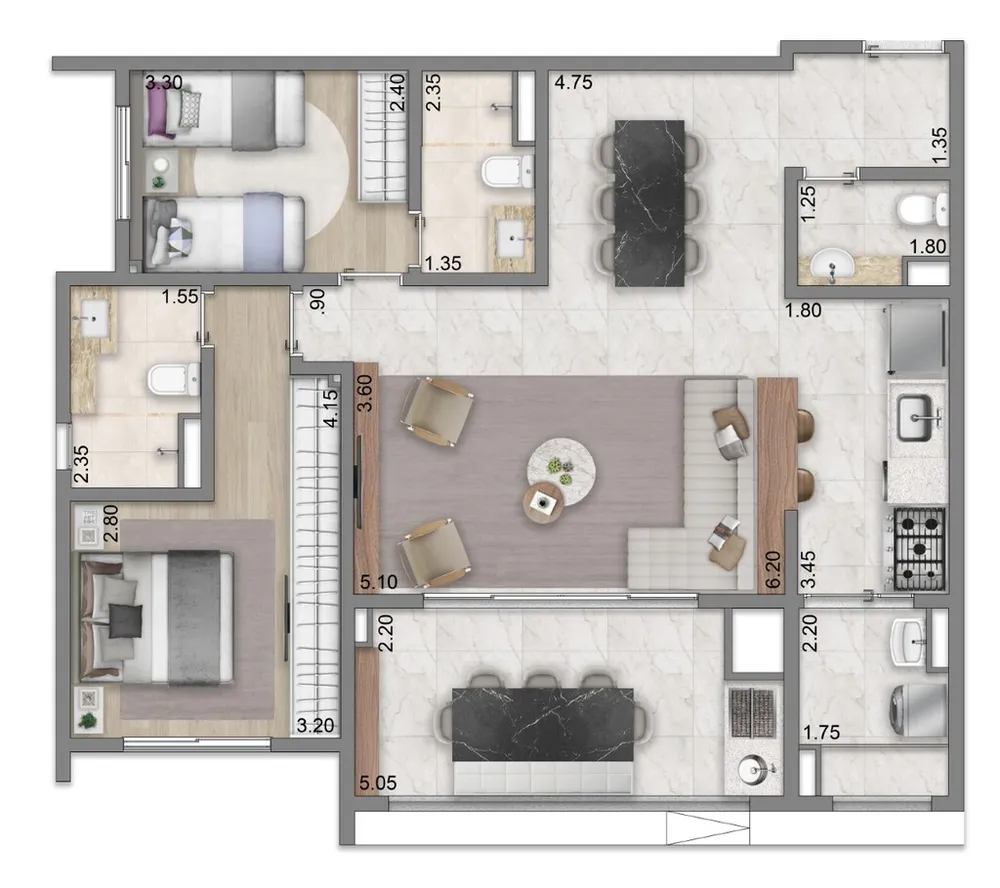 Apartamento, 2 quartos, 82 m² - Foto 12