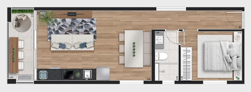 Apartamento, 2 quartos, 118 m² - Foto 1