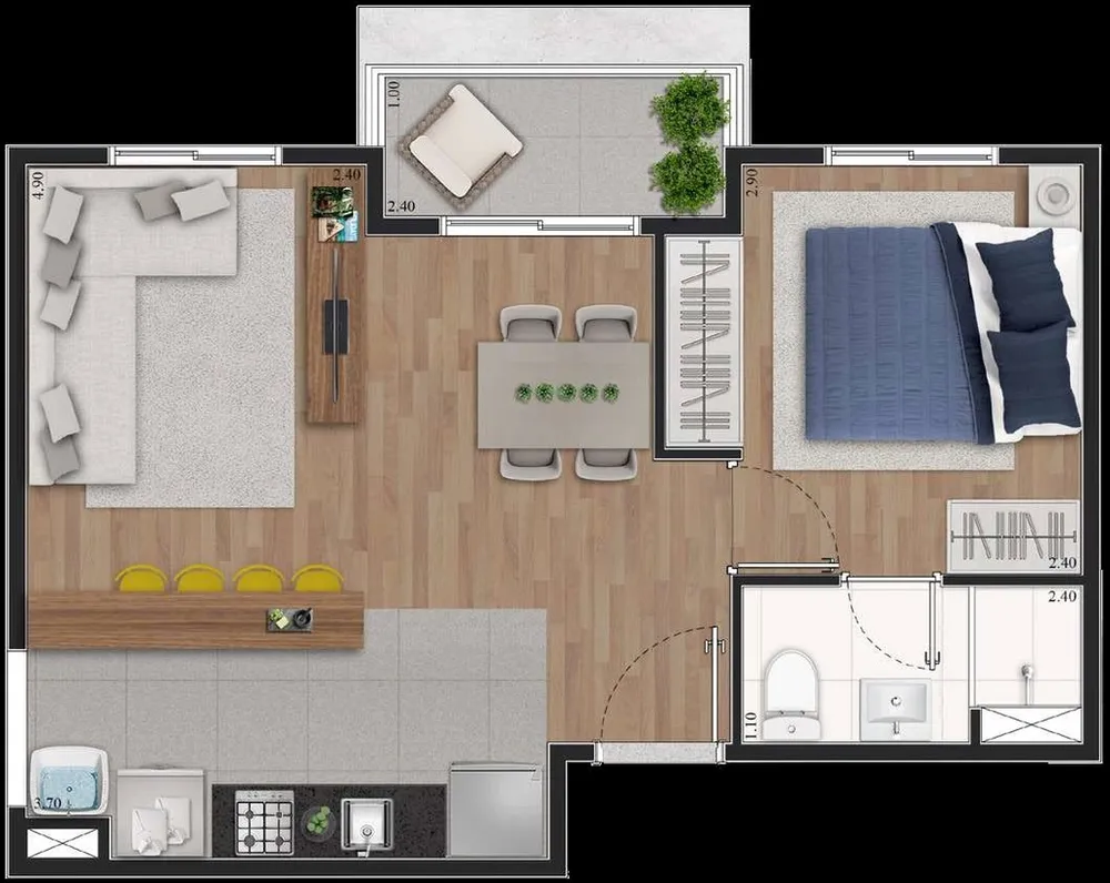 Apartamento, 2 quartos, 36 m² - Foto 11