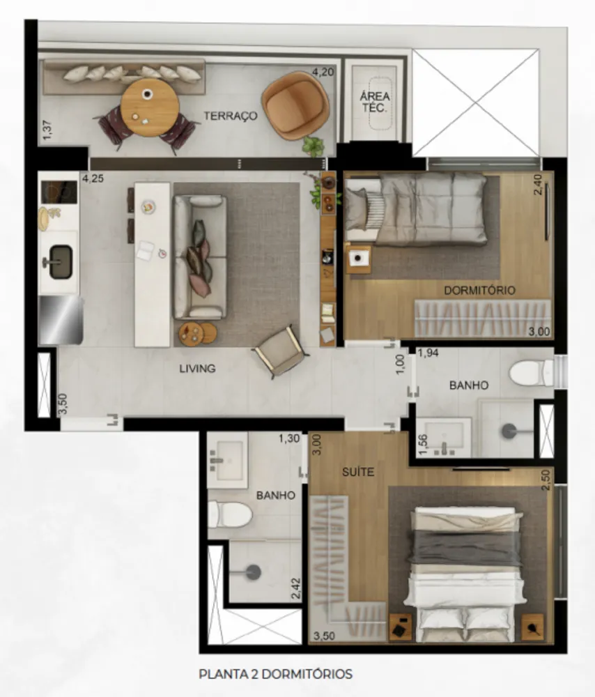 Apartamento, 2 quartos, 53 m² - Foto 12