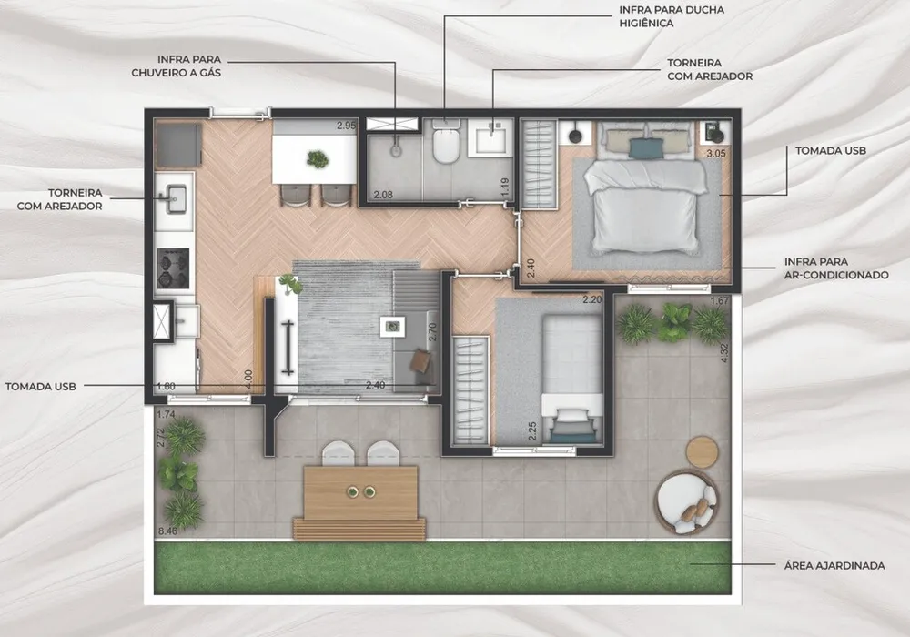 Apartamento, 2 quartos, 37 m² - Foto 8