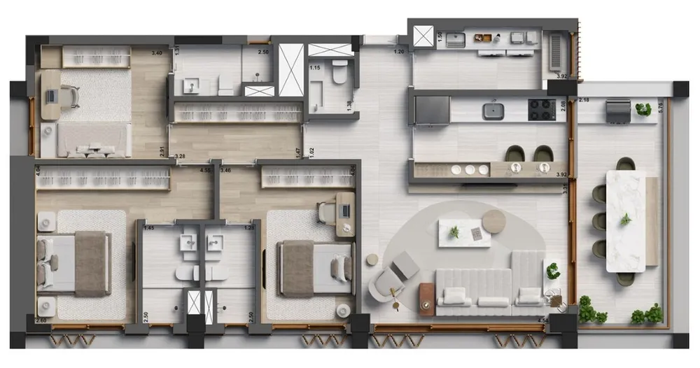 Apartamento, 3 quartos, 132 m² - Foto 12