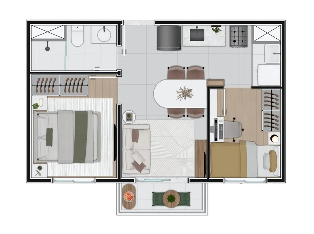 Apartamento, 2 quartos, 35 m² - Foto 12