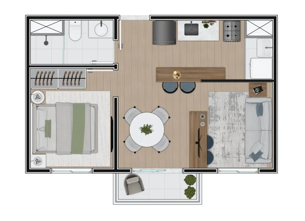 Apartamento, 2 quartos, 35 m² - Foto 11