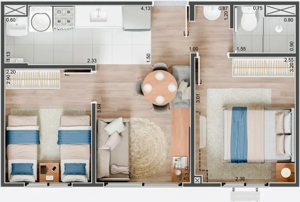 Apartamento, 2 quartos, 35 m² - Foto 10