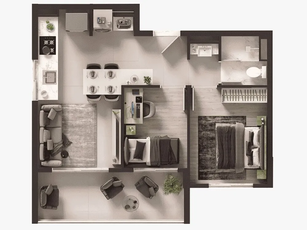 Apartamento, 1 quarto, 33 m² - Foto 12