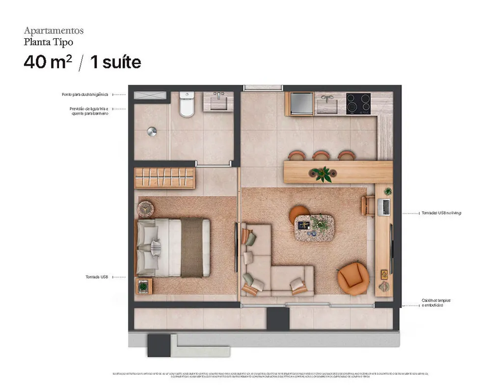 Apartamento, 1 quarto, 49 m² - Foto 9