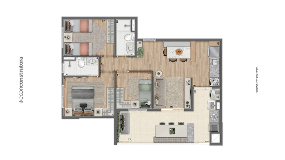 Apartamento, 3 quartos, 69 m² - Foto 11