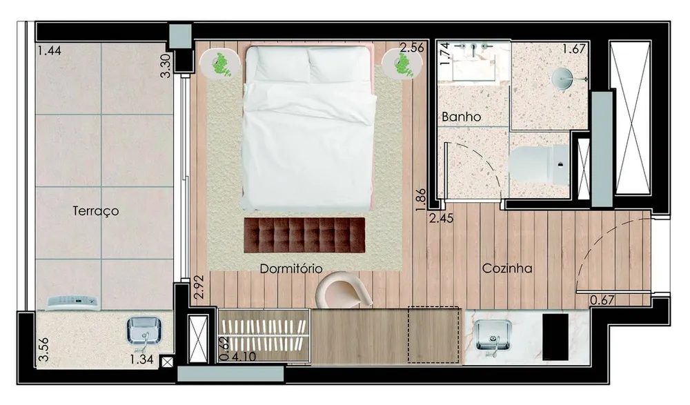 Apartamento, 1 quarto, 31 m² - Foto 8