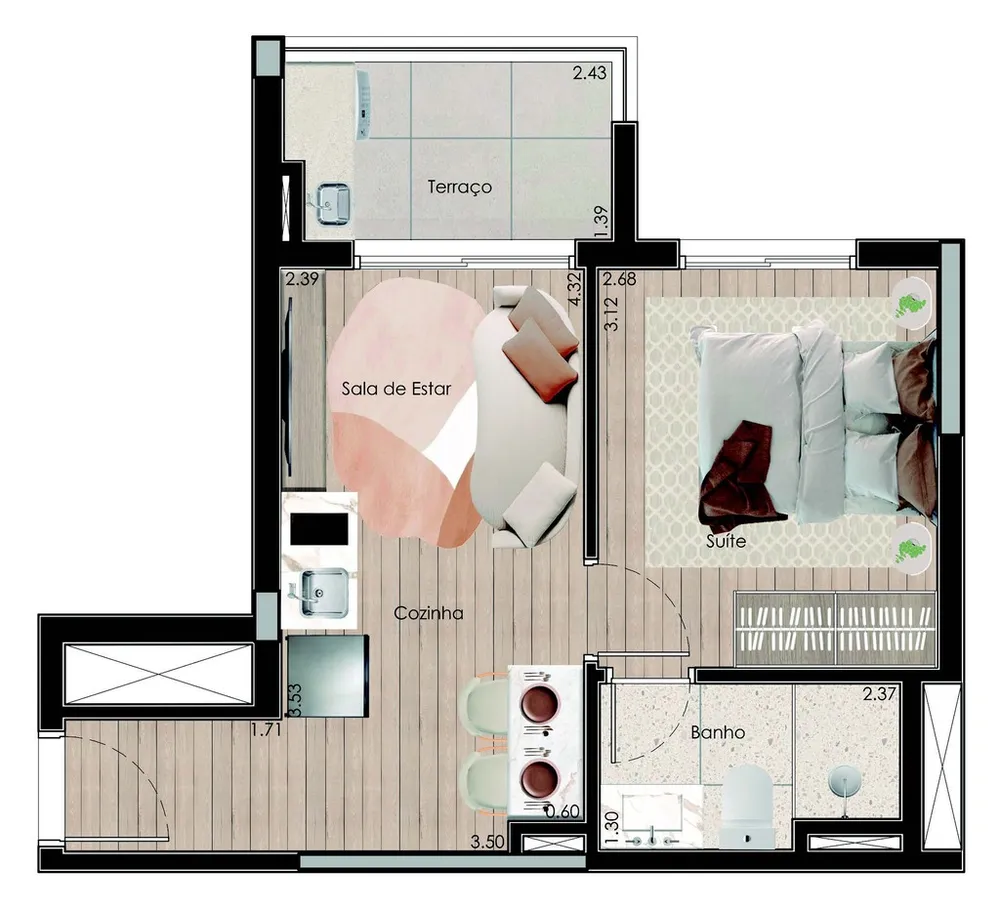 Apartamento, 1 quarto, 31 m² - Foto 11