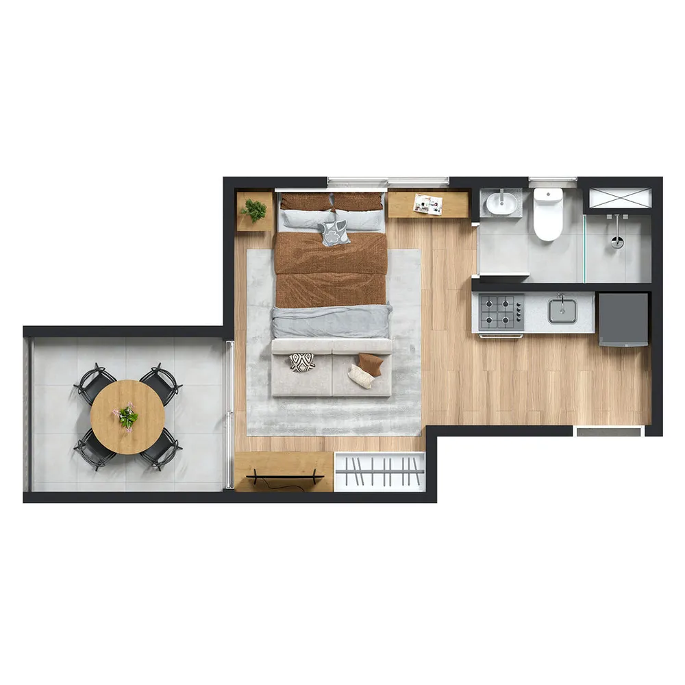 Apartamento, 2 quartos, 37 m² - Foto 9