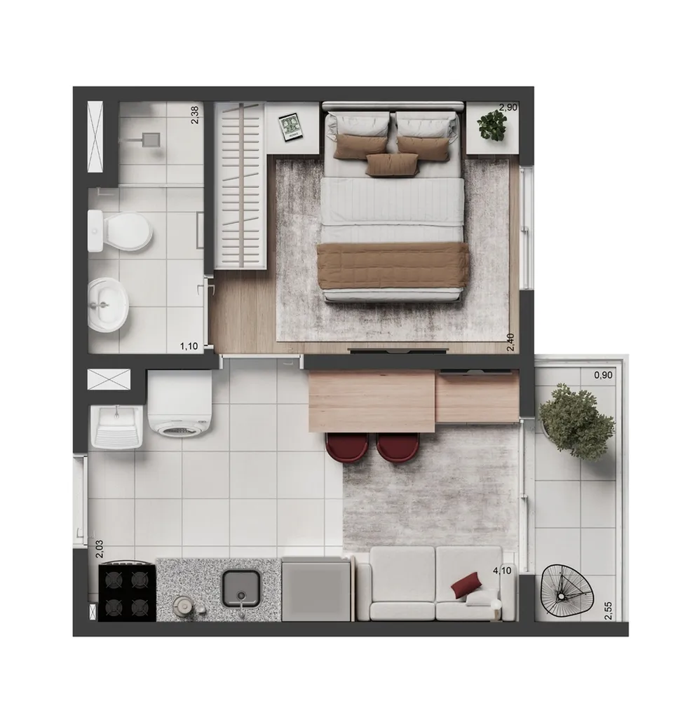 Apartamento, 2 quartos, 41 m² - Foto 11