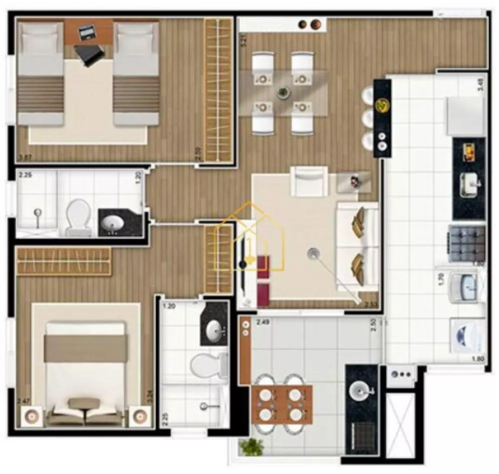Apartamento, 2 quartos, 67 m² - Foto 11