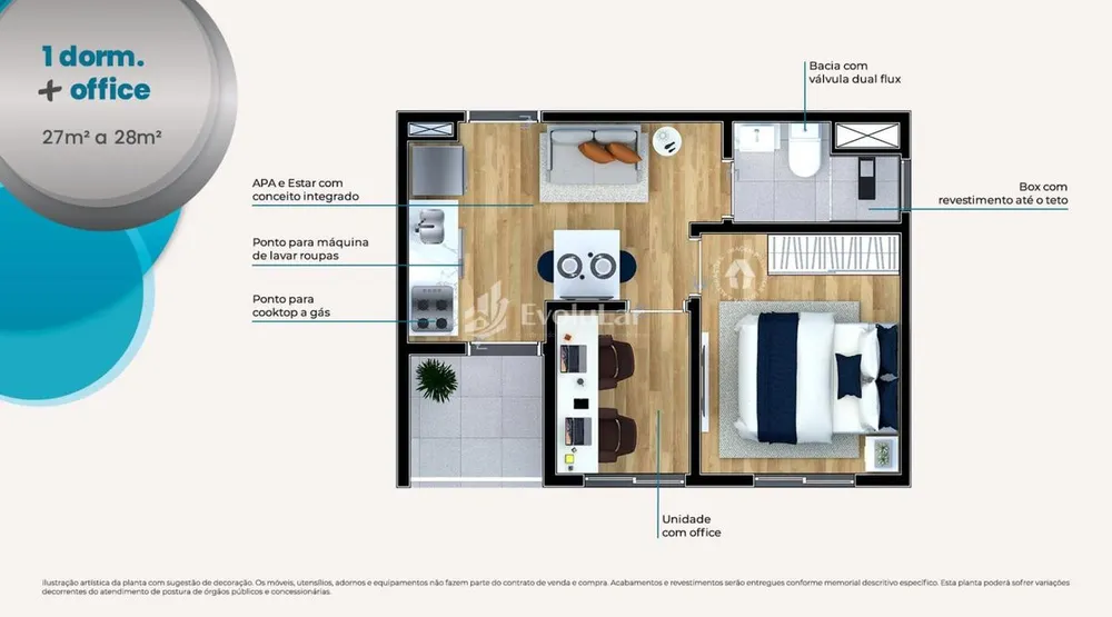 Apartamento, 1 quarto, 25 m² - Foto 3