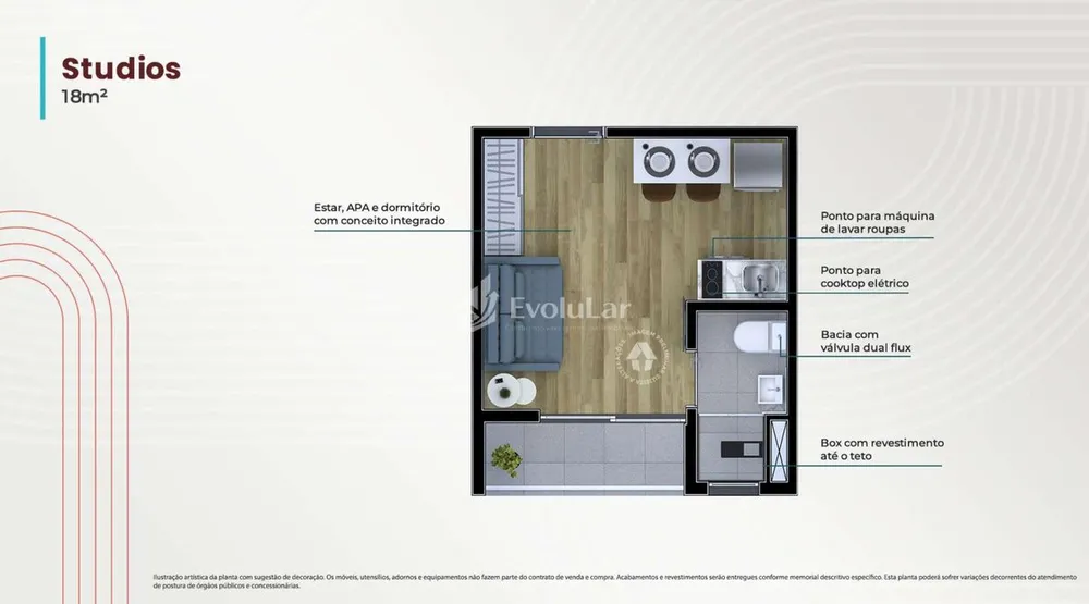 Apartamento, 1 quarto, 27 m² - Foto 2