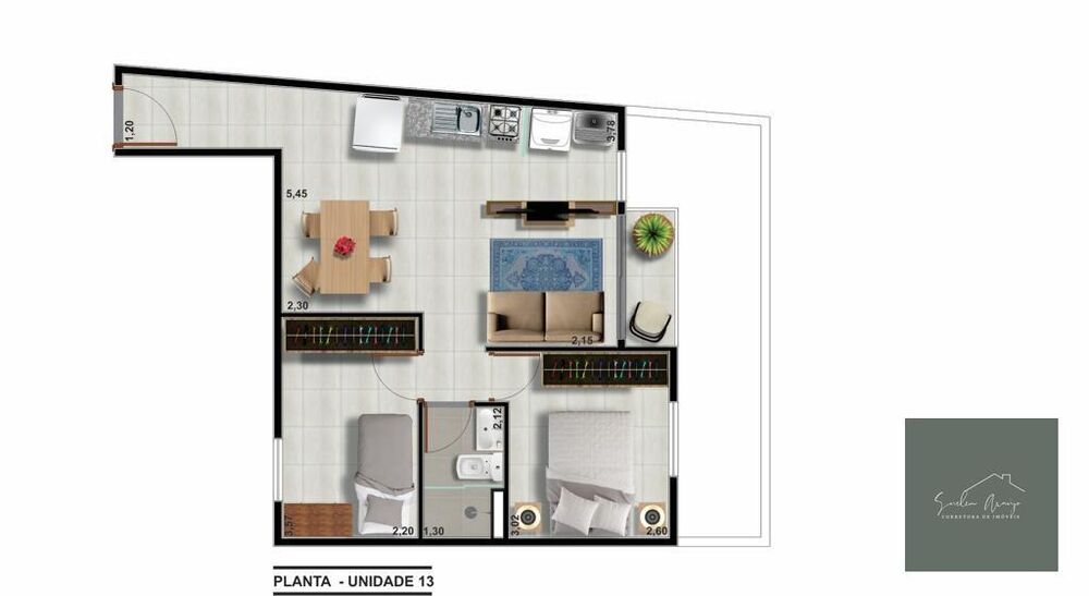 Apartamento, 2 quartos, 33 m² - Foto 1