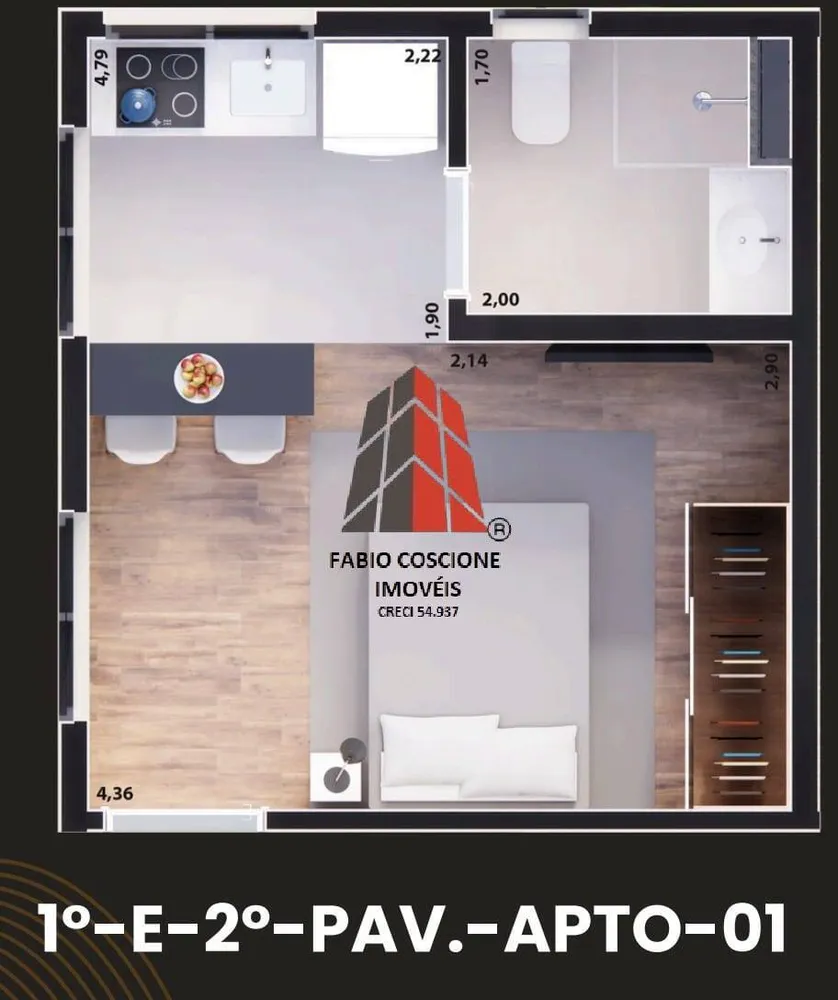 Apartamento, 1 quarto, 26 m² - Foto 6