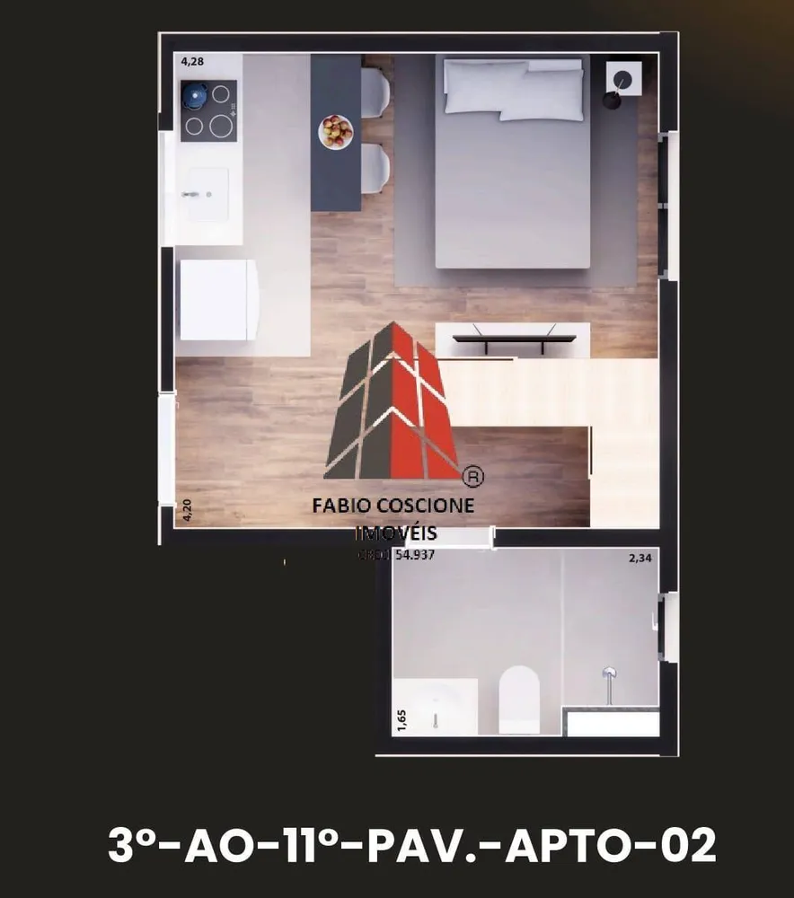 Apartamento, 1 quarto, 26 m² - Foto 4