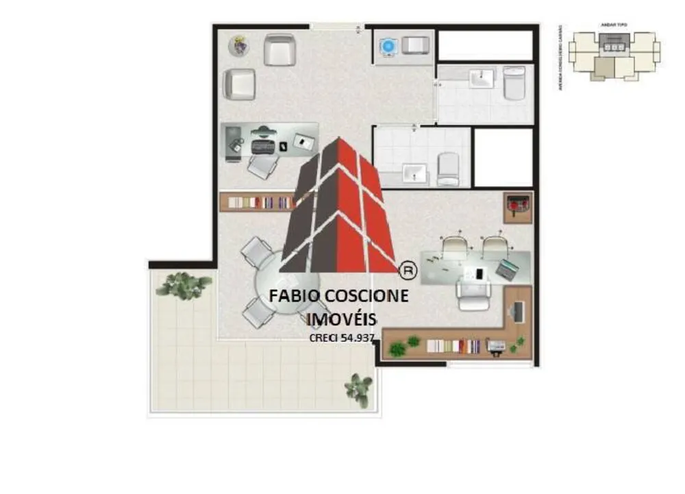 Sala-Conjunto, 37 m² - Foto 3