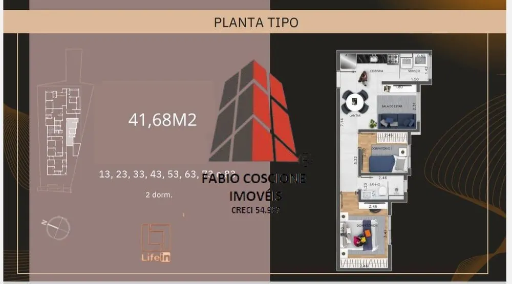 Apartamento, 2 quartos, 40 m² - Foto 1
