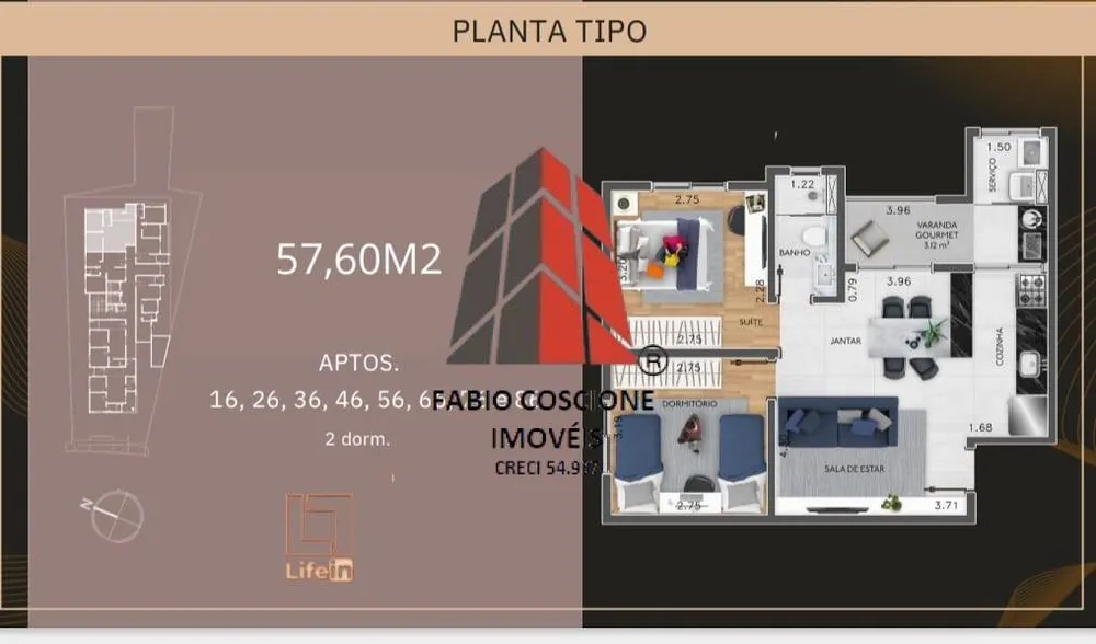 Apartamento, 2 quartos, 40 m² - Foto 12