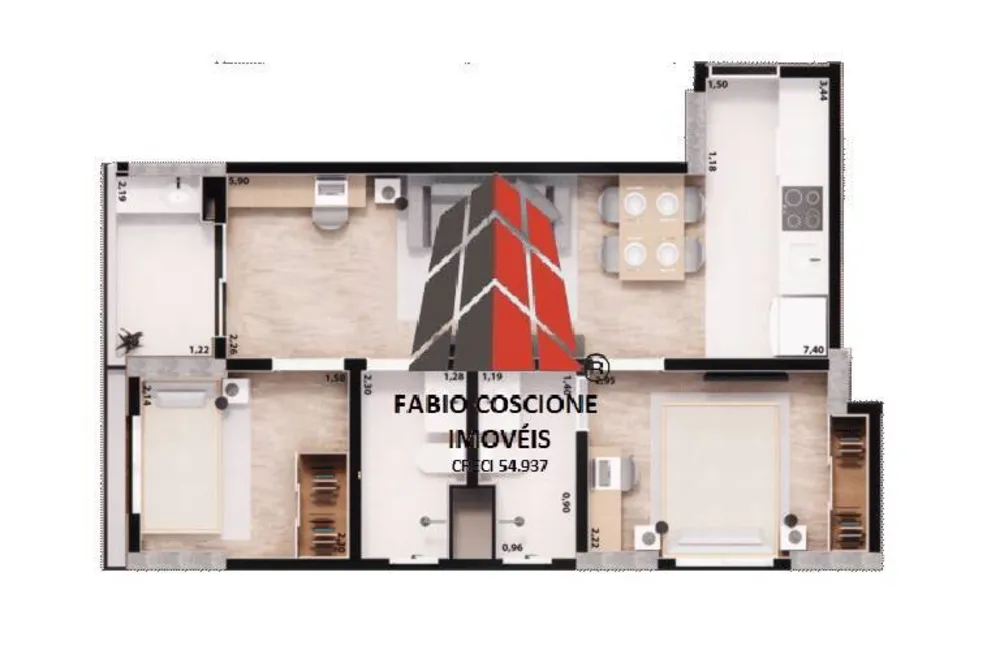 Apartamento, 2 quartos, 26 m² - Foto 5