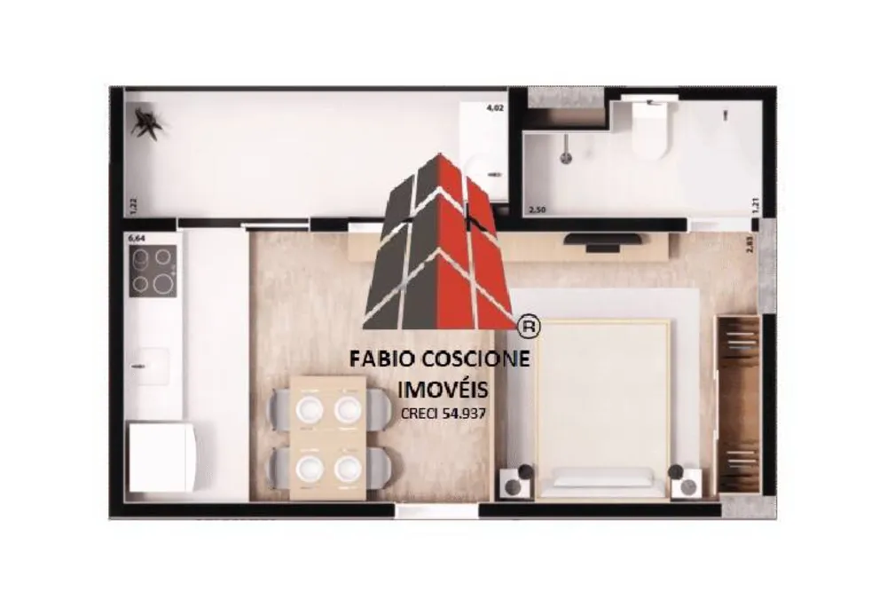 Apartamento, 2 quartos, 26 m² - Foto 10
