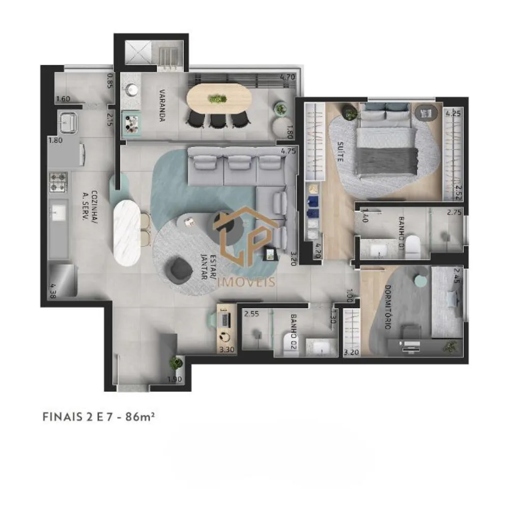 Apartamento, 2 quartos, 46 m² - Foto 4