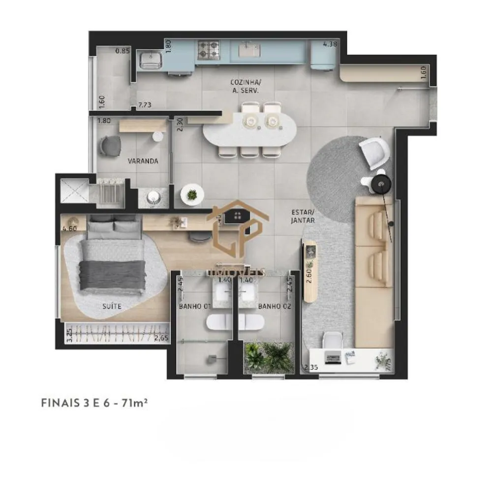 Apartamento, 3 quartos, 86 m² - Foto 4