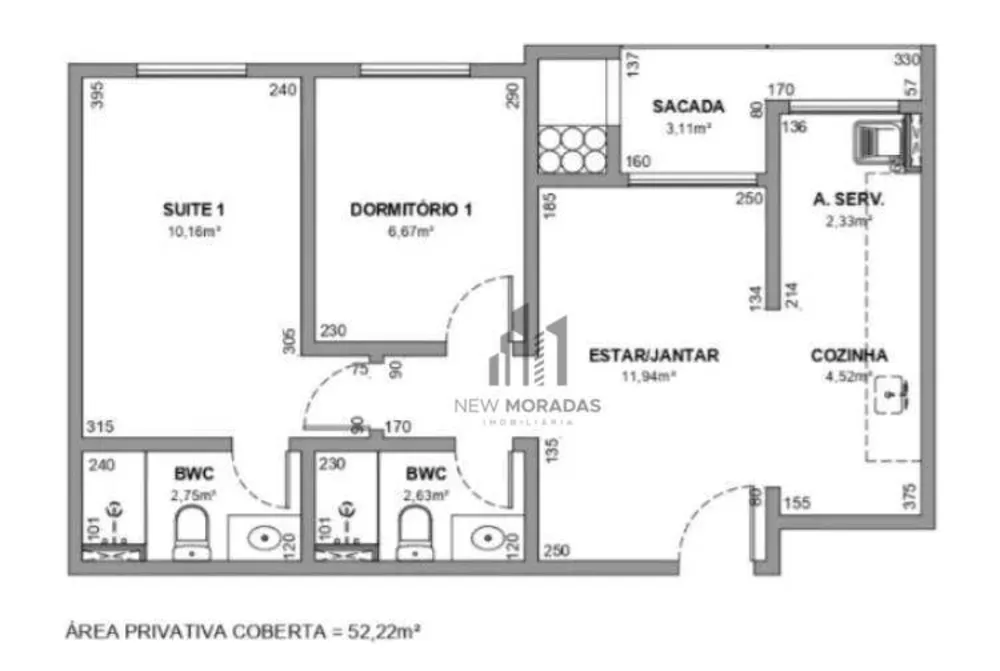 Apartamento, 2 quartos, 53 m² - Foto 2