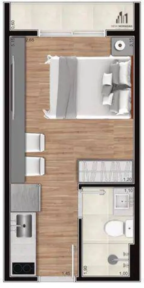 Kitnet-Studio, 17 m² - Foto 7