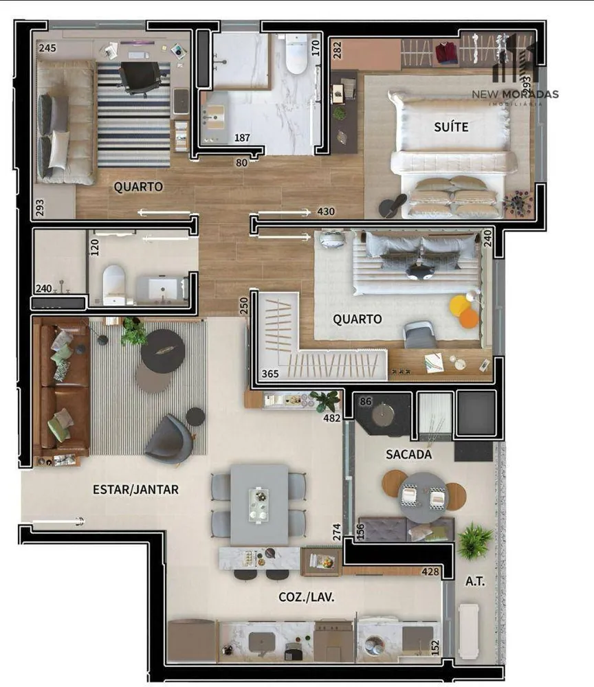 Apartamento, 3 quartos, 74 m² - Foto 9