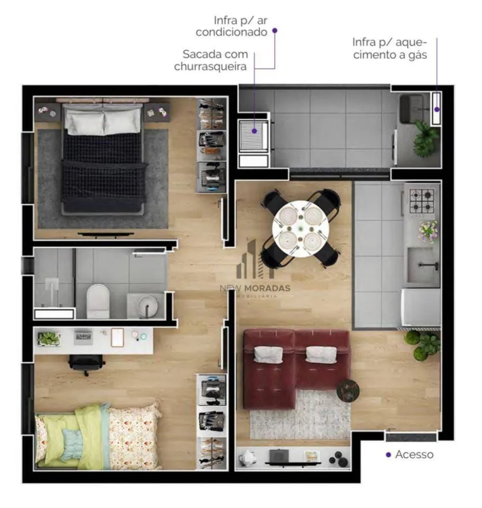 Apartamento, 2 quartos, 47 m² - Foto 8
